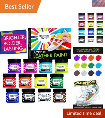 Acrylic Leather Paint for Shoes & Purses - Shoe Painting kit for Sneakers - C...