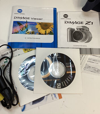 Konica Minolta DiMage Z1 10x 3.2m Bag, Strap, Instructions, Cords