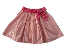 OSH Kosh girls skort 10 Pink White Stripe Dot Sash Bow Built In Shorts 3274