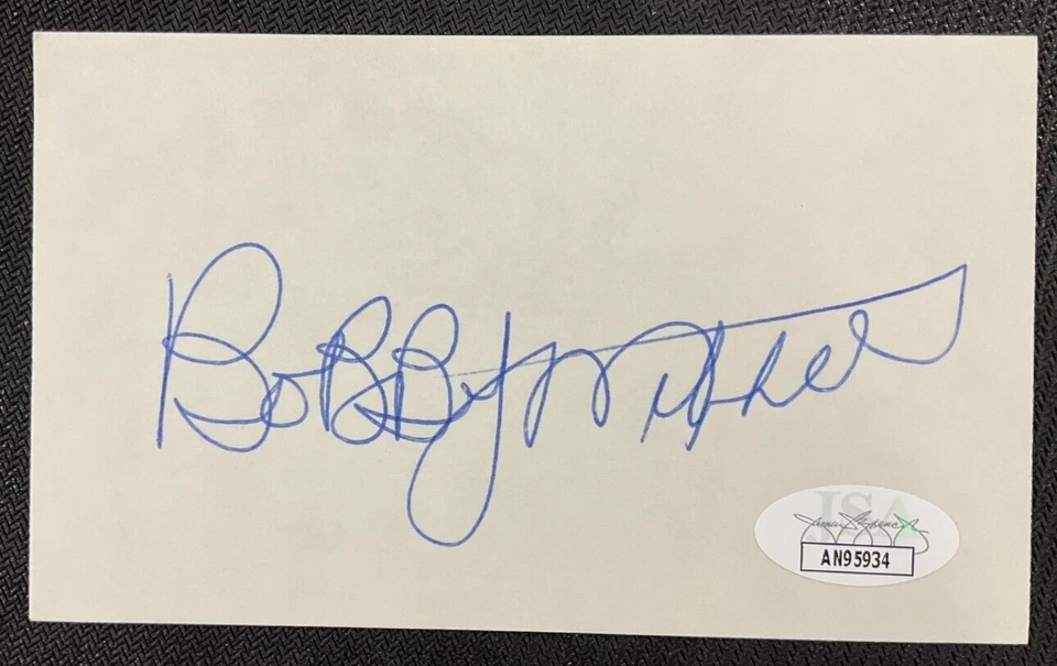 Bobby Mitchell Autographed 3x5 Card JSA AUTO! NFL Browns/Redskins HOF (d.2020)! - Image 2 of 4