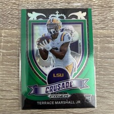 2021 Panini Prizm Draft Picks Crusade Green Prizm #180 Terrace Marshall Jr RC