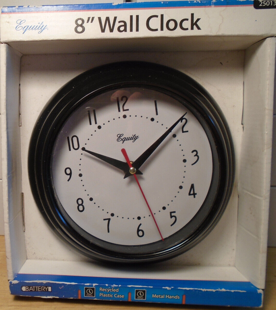 8" QUARTZ WALL CLOCK EQUITY BY LA CROSSE MODEL #25013 NEW