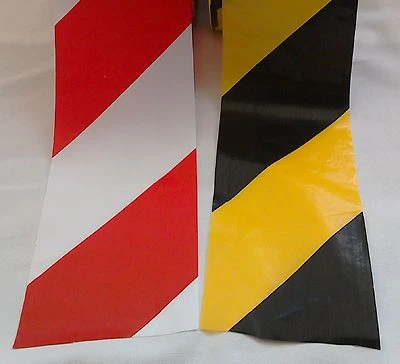 Hazard Warning Professional Barrier Tape Non Adhesive RedWhite YellowBlack 70mm