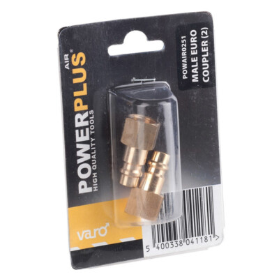 Power Plus 2x Druckluft Universal-Schnellkupplungen male