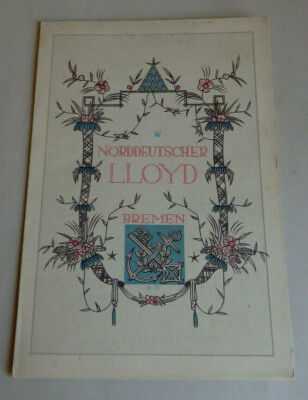 Norddeutscher Lloyd Speisekarte ''Seydlitz'' 1929 (73854)