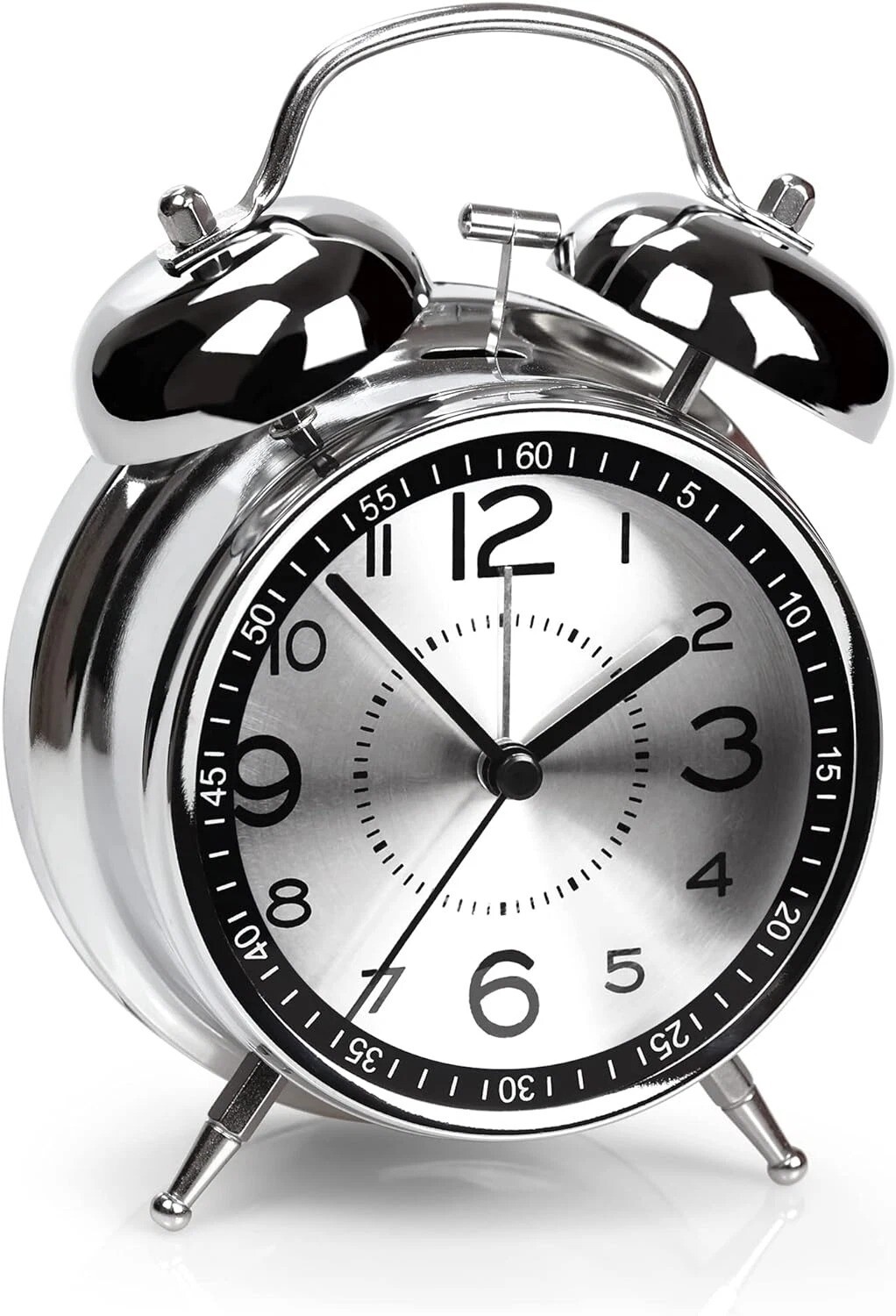 Super Loud Alarm Clock for Heavy Sleepers Adults,Twin Bell Retro 4 Inch Silent N