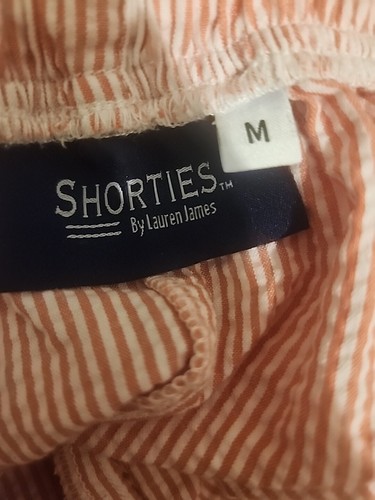 Shorties Shorts By Lauren James Size Red And White With Stripes Size Medium (M) - Picture 2 of 5