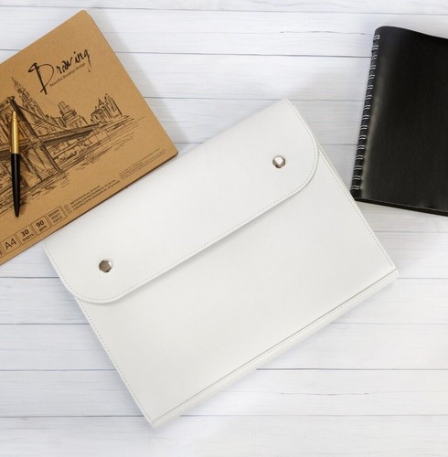 Accordian File Folder Leather A4 Personalized Document Organizer Vertical Case - Picture 3 of 39
