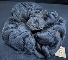 Needle Felting 100% Natural Wool Top Roving: RAVEN BLACK - 9.5 Ounces 