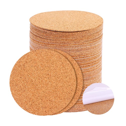 40PCS Self-adhesive Cork Coasters Square Cork Mats Cork Backing Sheets DIY Craft - Picture 12 of 14