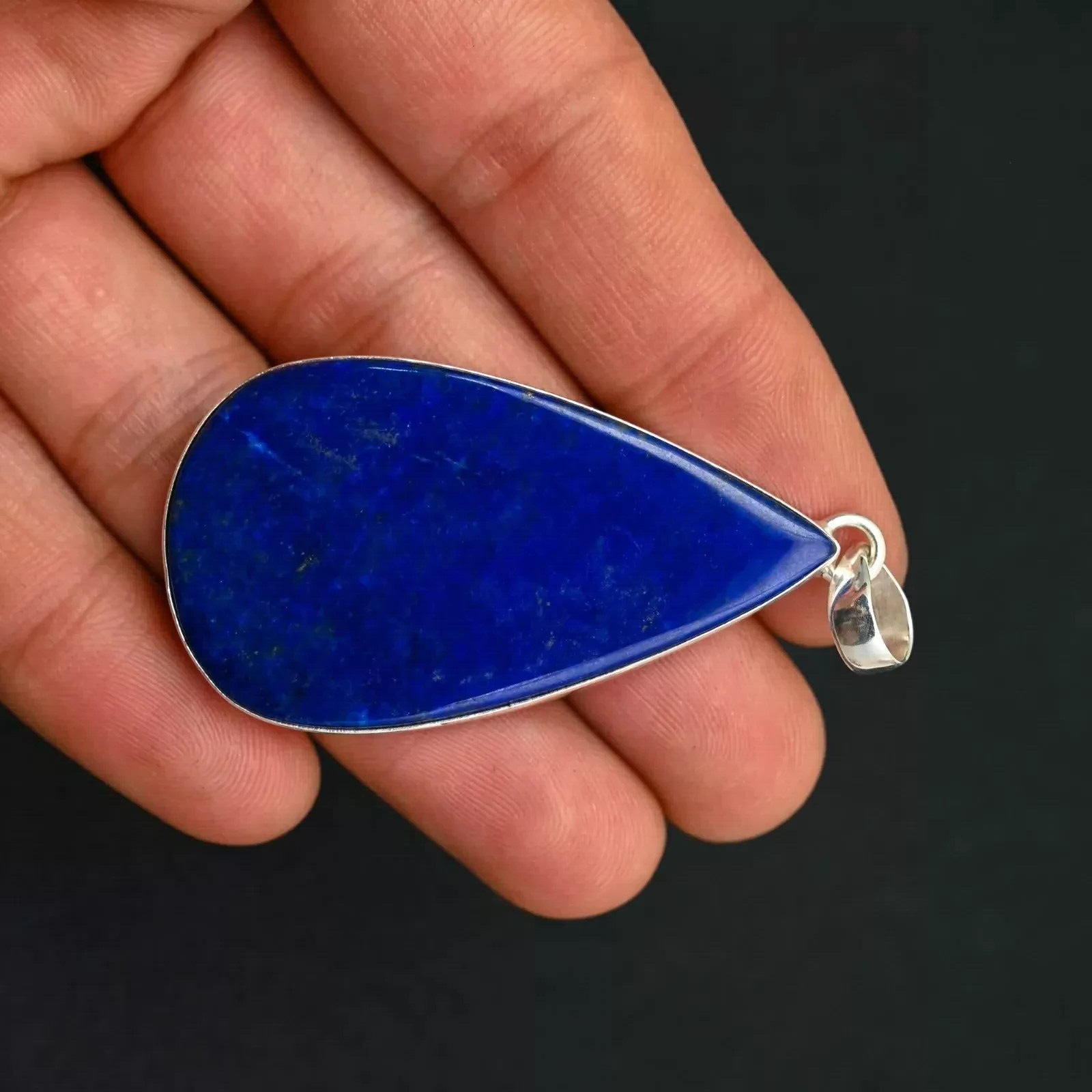 Amazing Lapis Lazuli Gemstone925 Sterling Silver Handmade Jewelry 35 ct Pendant