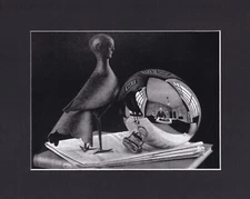 8X10" Matted Print M.C. Escher Dimensional Art Picture MC: Still Life w/Globe