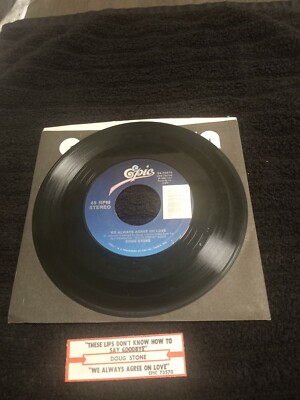 Country 45 Doug Stone - We Always Agree On Love / These Lips Don'T Know How To S