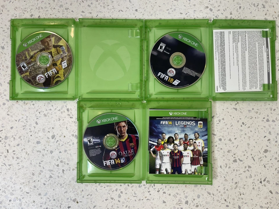 Lot of 3 Xbox One Games, FIFA 14, 17,  & 18 Tested Works EA Sports, Mint CIB - Image 2 of 4