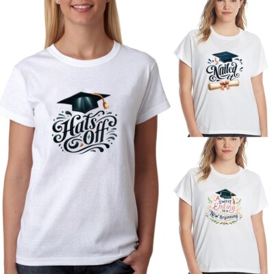 Abschluss Kurzarm Sommer T-Shirt Damen TOPS T-Shirts Kleidung Pullover