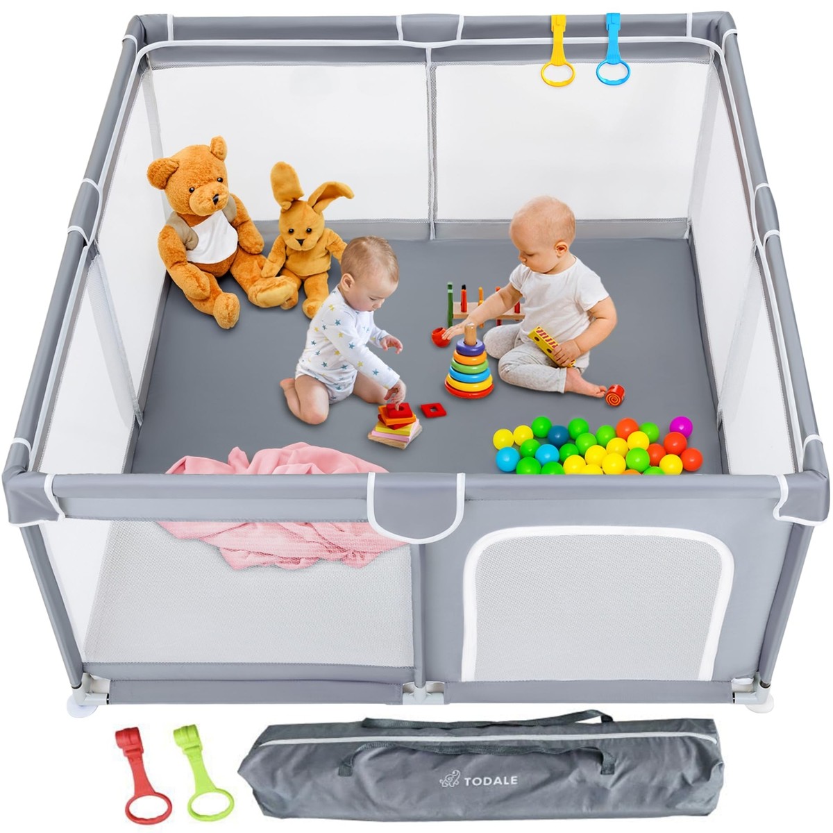 Todale 50”×50” Baby Playpen Safe Baby Gate, Toddler, Infant