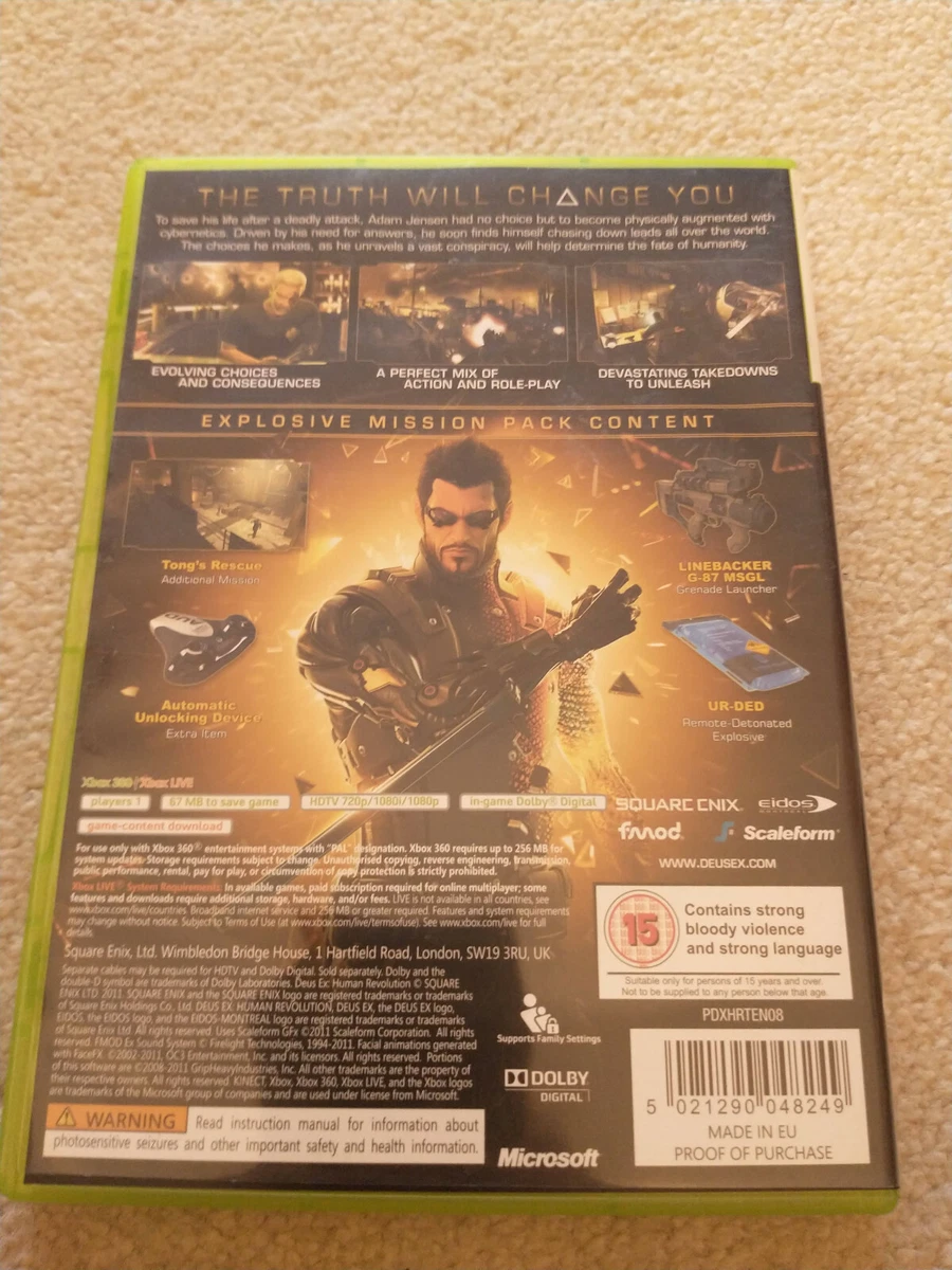 Deus Ex Human Revolution Limited Edition XBOX 360 | EBay