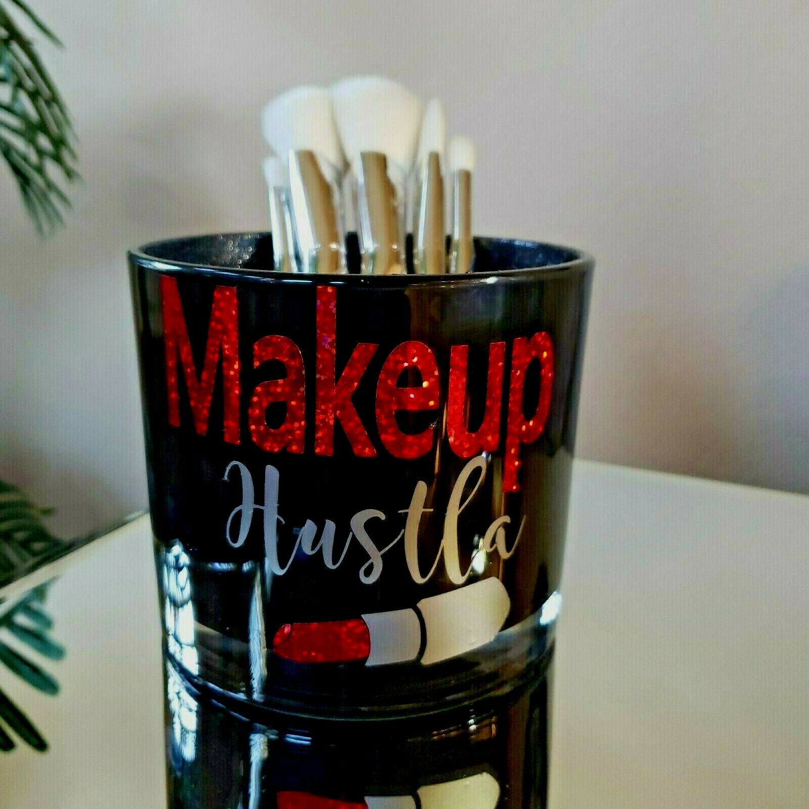 Large Glitter Makeup Brush Holder Cup Brushes Organizer Storage Vanity