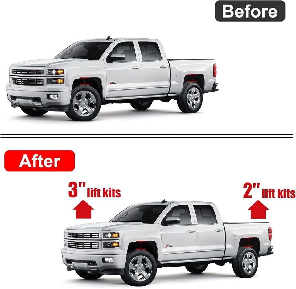 3" Front 2" Rear Leveling Lift Kit for 2005-2023 Toyota Tacoma 2WD 4WD 4x4 6 Lug Foto 3 de 4