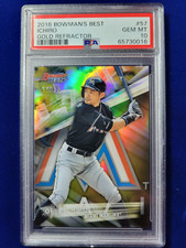🌟 ICHIRO SUZUKI PSA 10 2016 BOWMANS BEST #57 GOLD REFRACTOR #/50 GEM POP 2