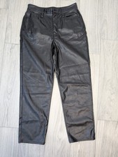 Madewell The Perfect Vintage Straight Jean Women 29 Black Faux Leather Pant 200