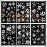 Schneeflocken Fensterbild Abnehmbar Statisch Haftend PVC Fensterdeko Winter Deko