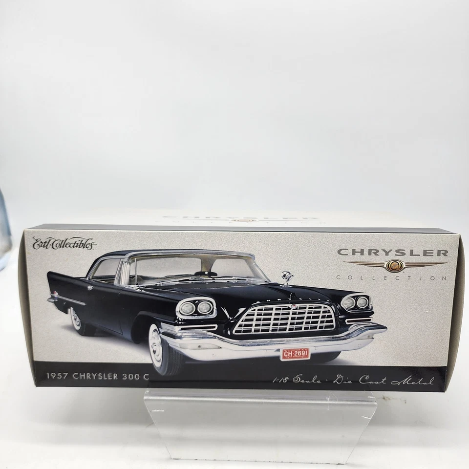 Ertl Collectibles 1:18 Chrysler Collection 1957 Chrysler 300 C Black w/ Title - Image 2 of 4