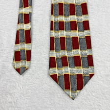 Gilda’s Club Red Gray Multi Color Men’s Tie (3.75x57”) Silk Made In USA