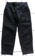 OLD NAVY OG Chino Pants Sz L High Rise crop Black Elastic Waist Twill H656