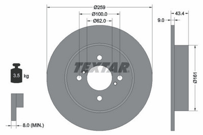 2x Bremsscheibe Hinterachse für SUZUKI SWIFT IV