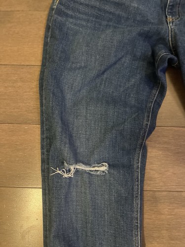 Rag And Bone Woman Jeans Dre Low Rise Slim Boyfriend Blue Distressed Size 33 - Picture 4 of 14