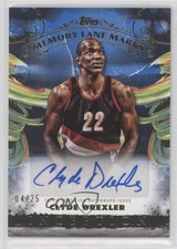 2024-25 Topps Inception Memory Lane Marks Blue 4/25 Clyde Drexler Auto HOF 14hk