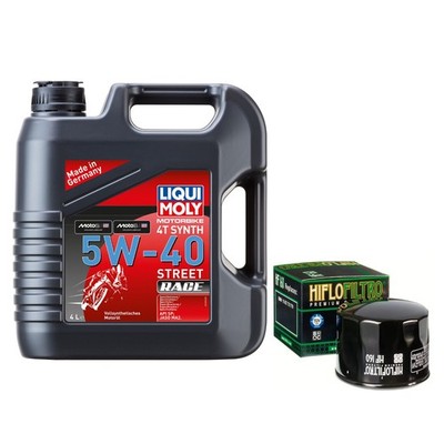 Wartungs-Set für BMW S 1000 R ABS K10/K47 2014 LIQUI MOLY 5W-40 Race 4L Ölfilter