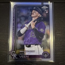 Topps Chrome Update Zac Veen Colorado Rockies Rookie Debut USC186 2025