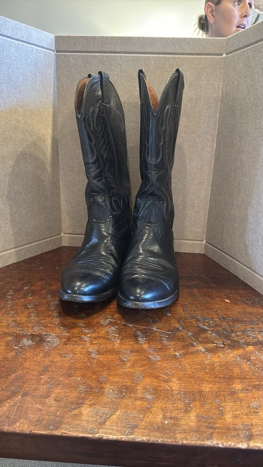 Botas Nocona 8517C Texas para Hombres Negras Botas Vaqueras Western Talla 9B Foto 2 de 4