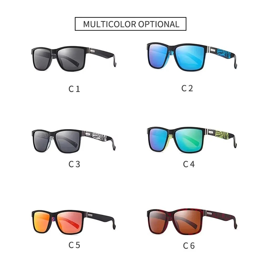 Occhiali da sole vintage quadrati polarizzati unisex UV400 stile retrò designer uomo donna foto 3