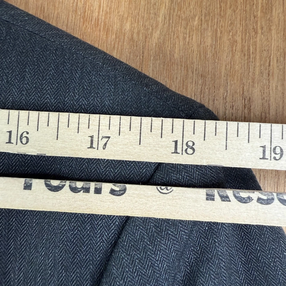 Merona Suit Mens 42L Gray 3 Button Sport Fabric Pants 38x31 Flat Front Solid - Image 4 of 4