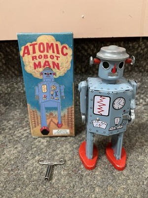 * SCHYLLING COLLECTOR SERIES ATOMIC ROBOT MAN WITH KEY AND BOX #4 *ST