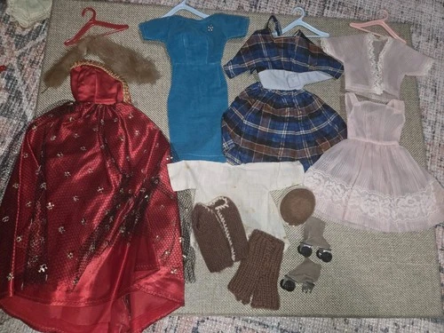 Lot Of 5 Vintage Barbie Outfits With Hangers