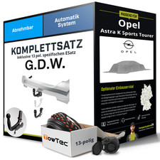 Anhängerkupplung abnehmbar für OPEL Astra K Sports Tourer +E-Satz AHK