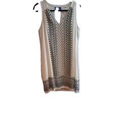 Old Navy Sleeveless V-Neck Midi Aztec Boho Dress.  Classic Black & White, Sz M.