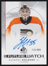 2024-25 SP Authentic Aleksei Kolosov Rookie Auto 114/999 Philadelphia Flyers