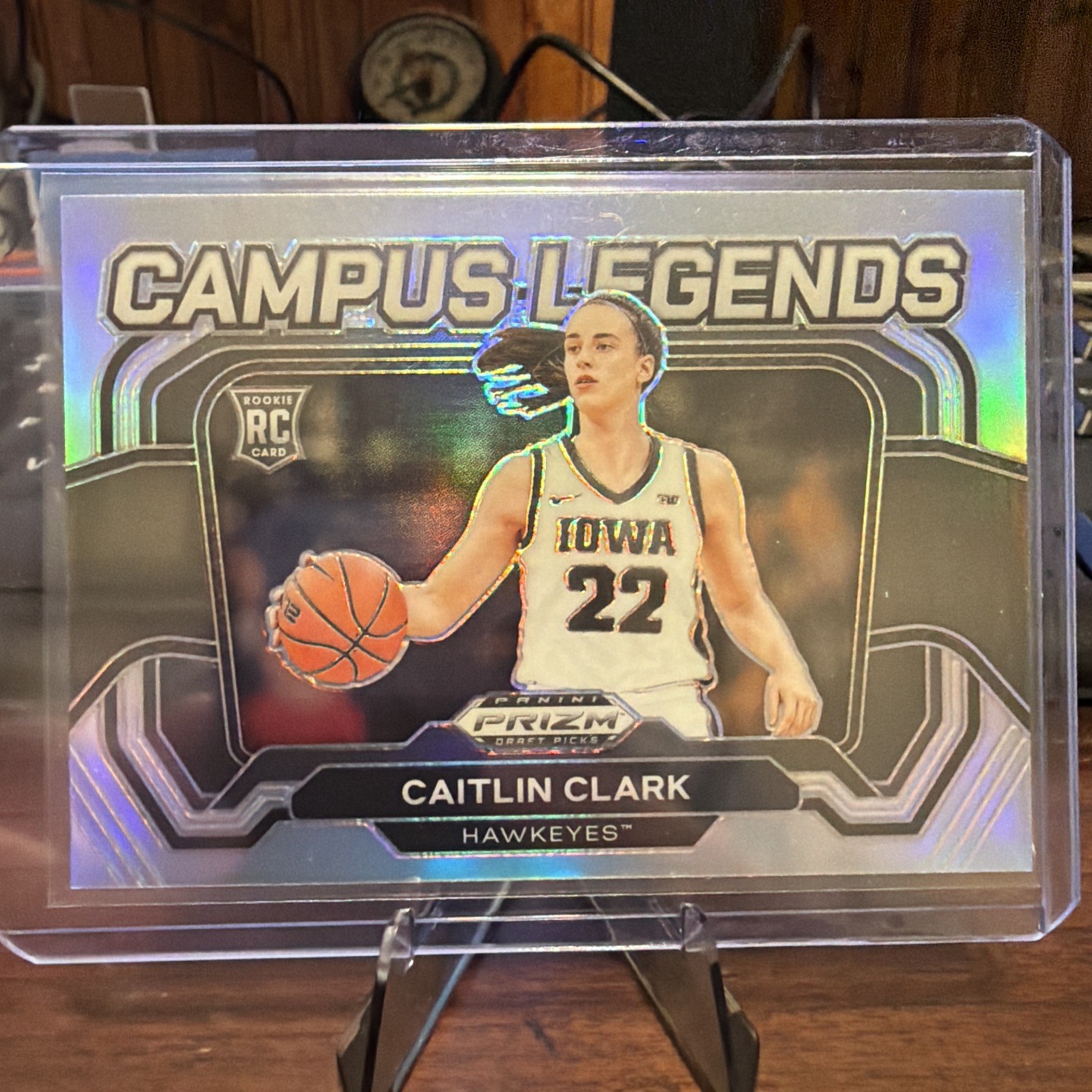 2024 Panini Prizm Draft Picks - Campus Legends Caitlin Clark #5 Silver Prizm RC 
