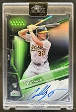 2026 Topps Chrome Black Colby Thomas Auto RC Green Refractor #/99 Athletics