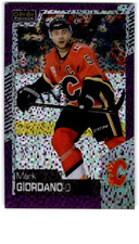 2020-21 UD O-Pee-Chee Platinum Hockey Violet Pixels 36 Mark Giordano SP #330/399