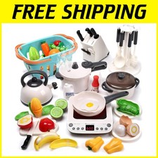 Pretend Play Kitchen Set with Pressure Pot  Utensils