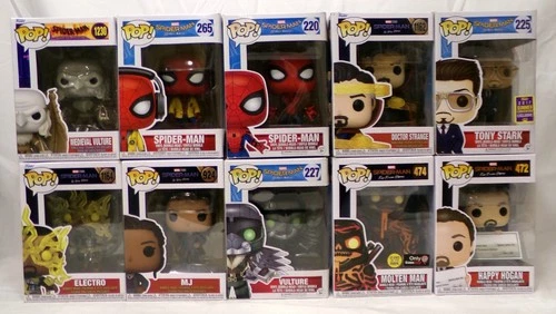 Funko Pop! Marvel Spider-Man MCU Lot of 10 MJ Tony Electro Molten Happy Vulture