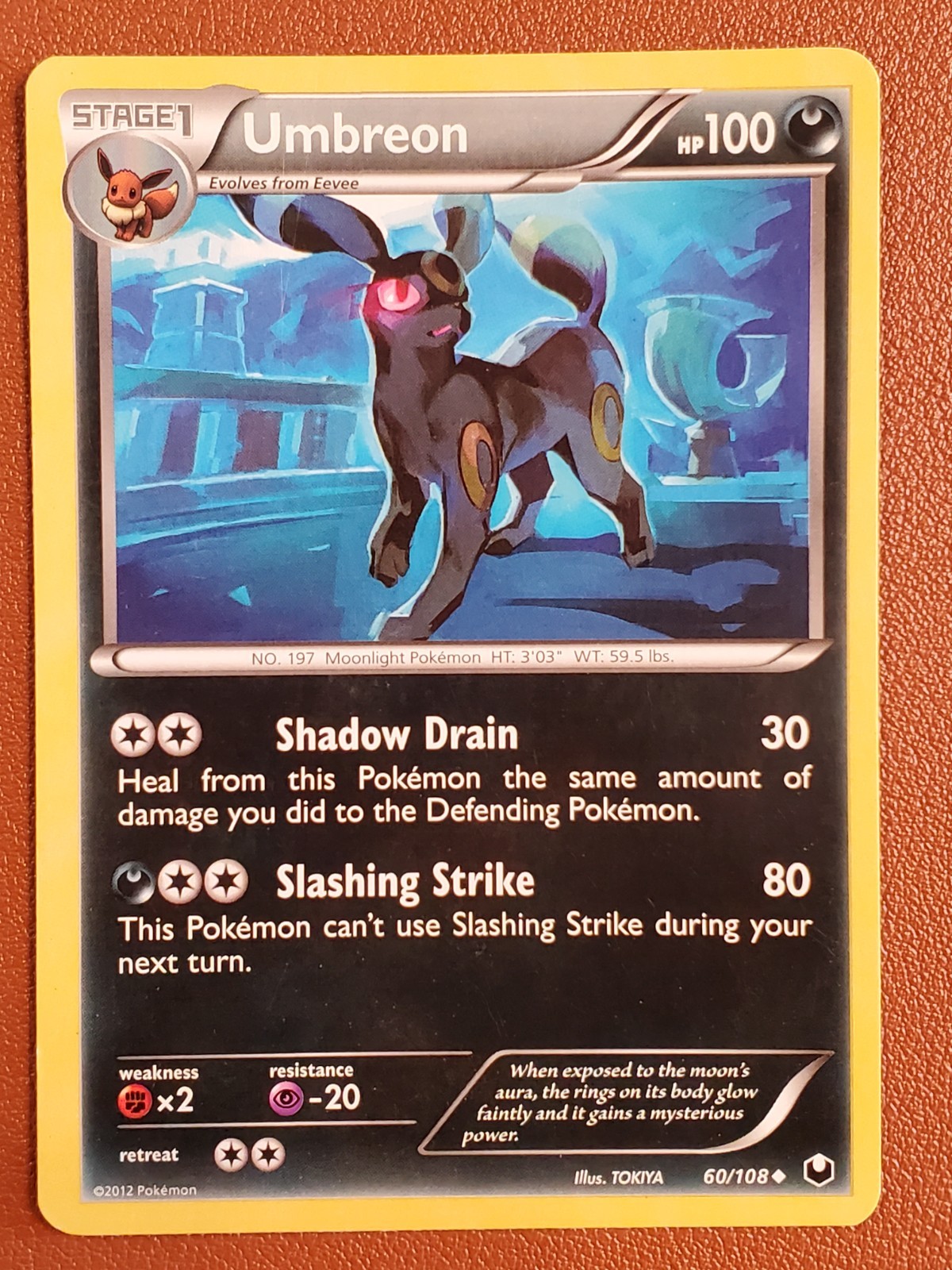 Umbreon Dark Explorers 60/108 Uncommon Card Regular/Non-Holo NM Pokémon TCG