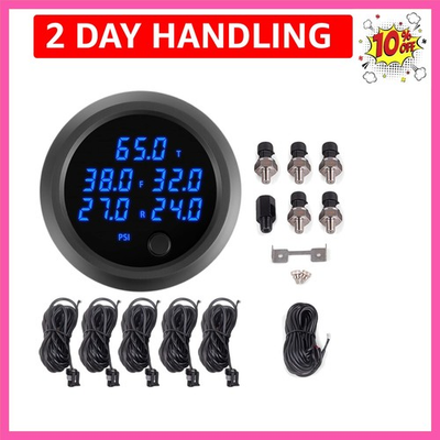 #ad #ad Air Bag Pressure Gauge Five Digital Display 0 232PSI 16BAR for Air Ride Suspe... $115.19