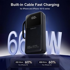 90000mAh Mini Power Bank,66W Fast Charging Portable Charger For iPhone/Android